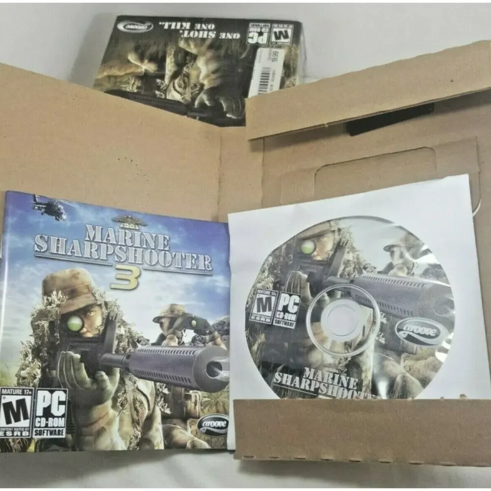 Marine Sharpshooter 3 PC Cd Rom Shooting Gun Military Game 2007 Mature